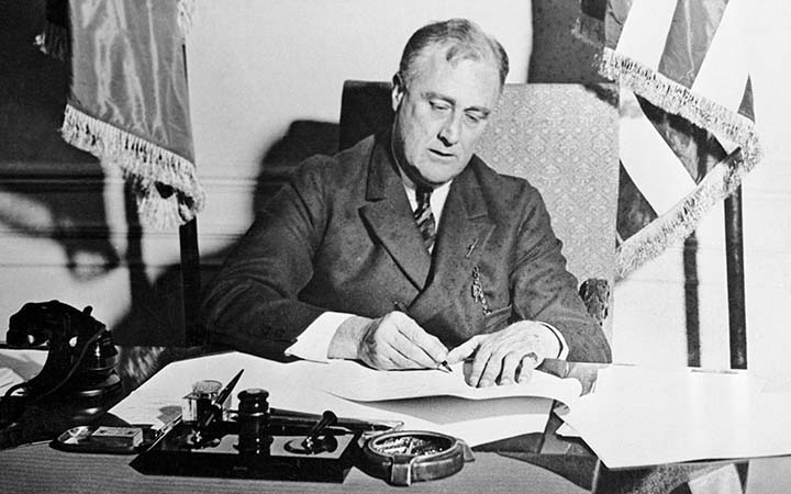 Roosevelt sobre la crisis bancaria  de 1933-2023